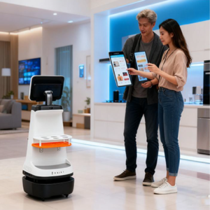 Robot de bienvenida en recepción