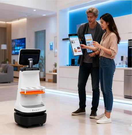 Robot de bienvenida en recepción